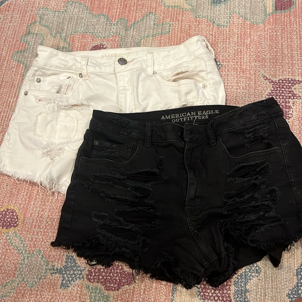 American Eagle destroyed hi-rise festival shorts LOT Sz 10